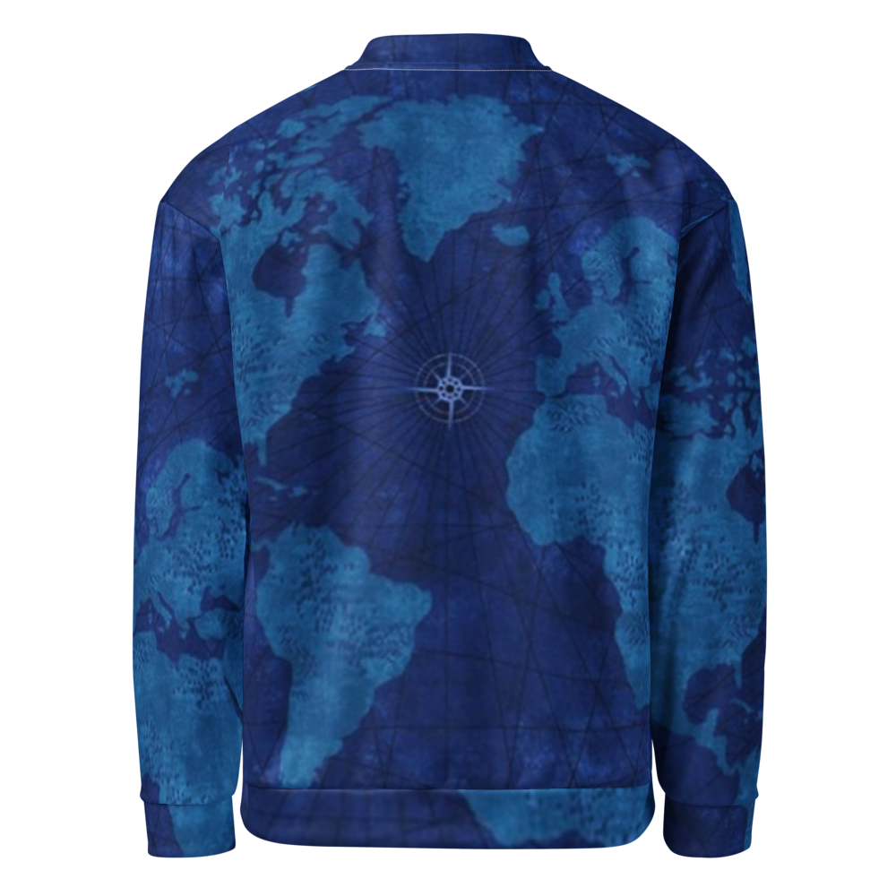 Blue Map Unisex Bomber Jacket