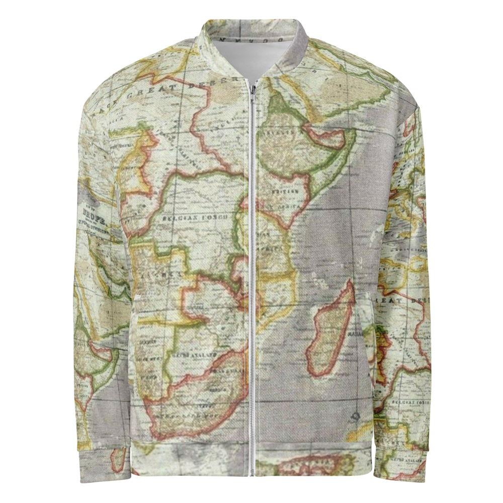 Green Map Unisex Bomber Jacket