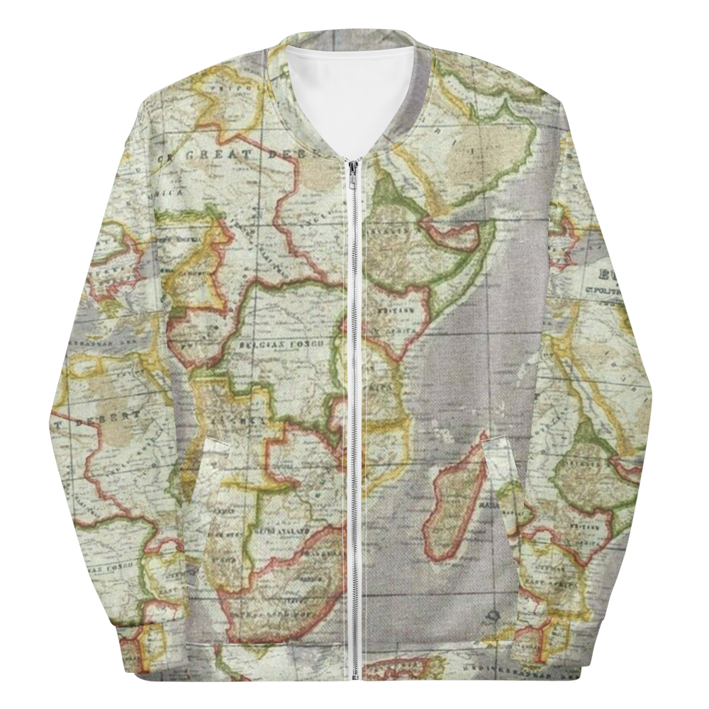 Green Map Unisex Bomber Jacket
