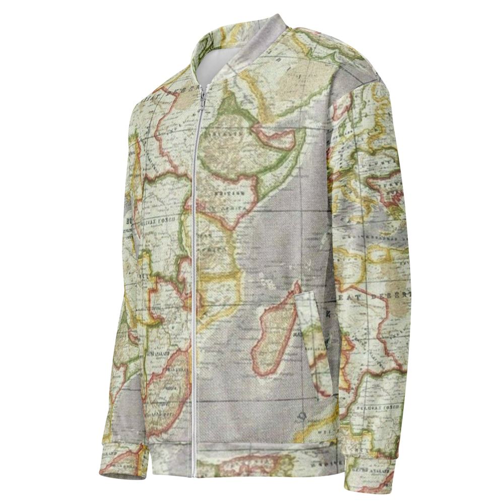 Green Map Unisex Bomber Jacket