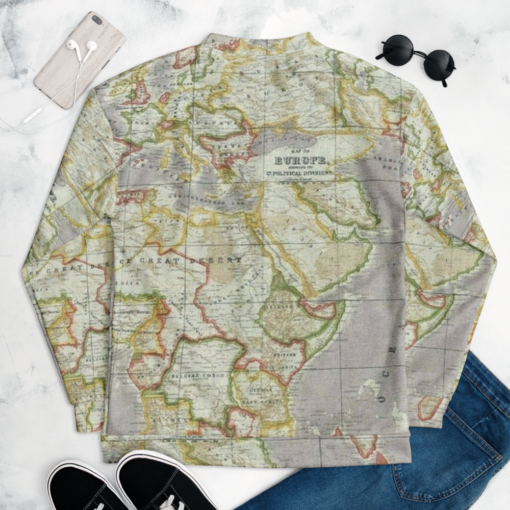 Green Map Unisex Bomber Jacket