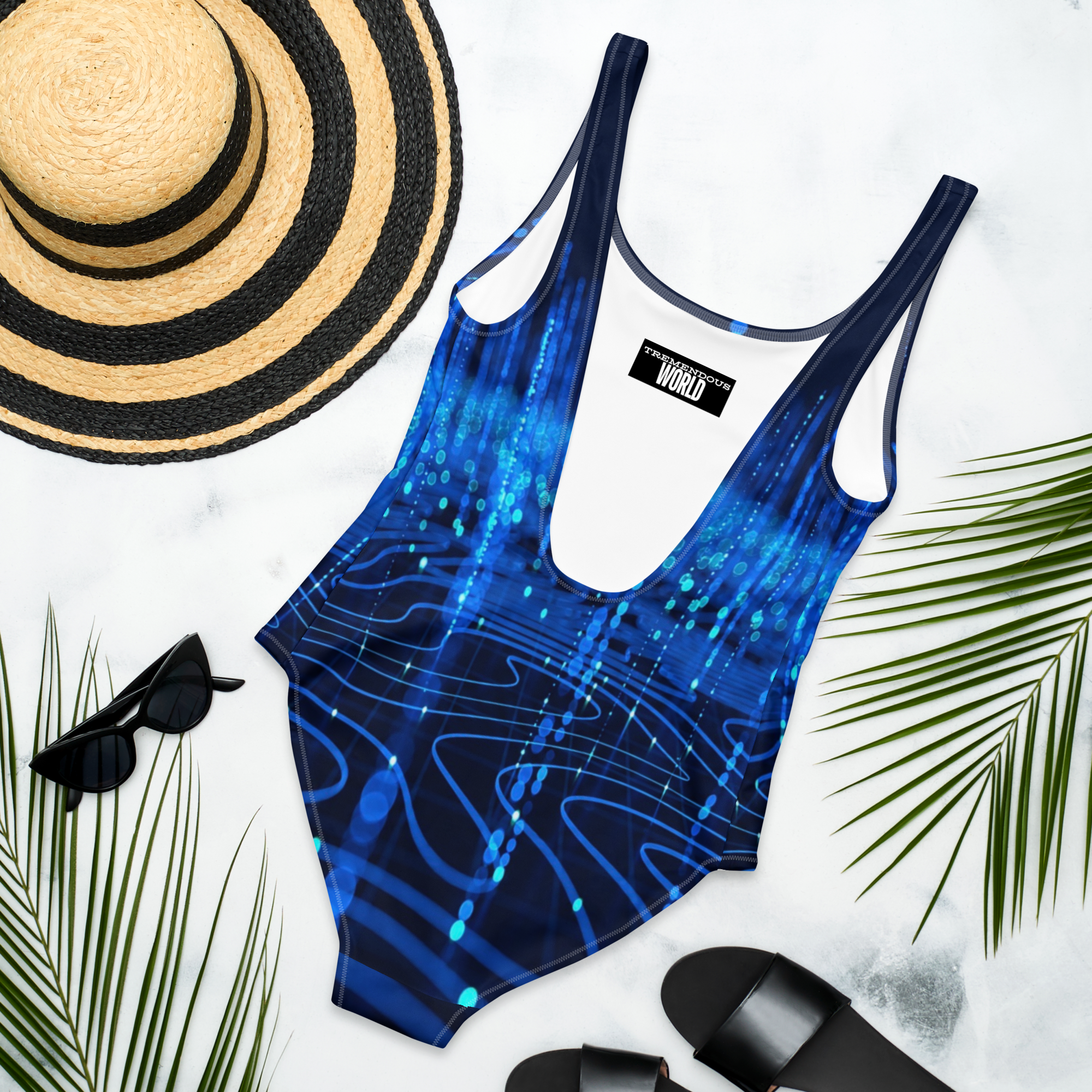 Data Streams One-Piece Swimsuit