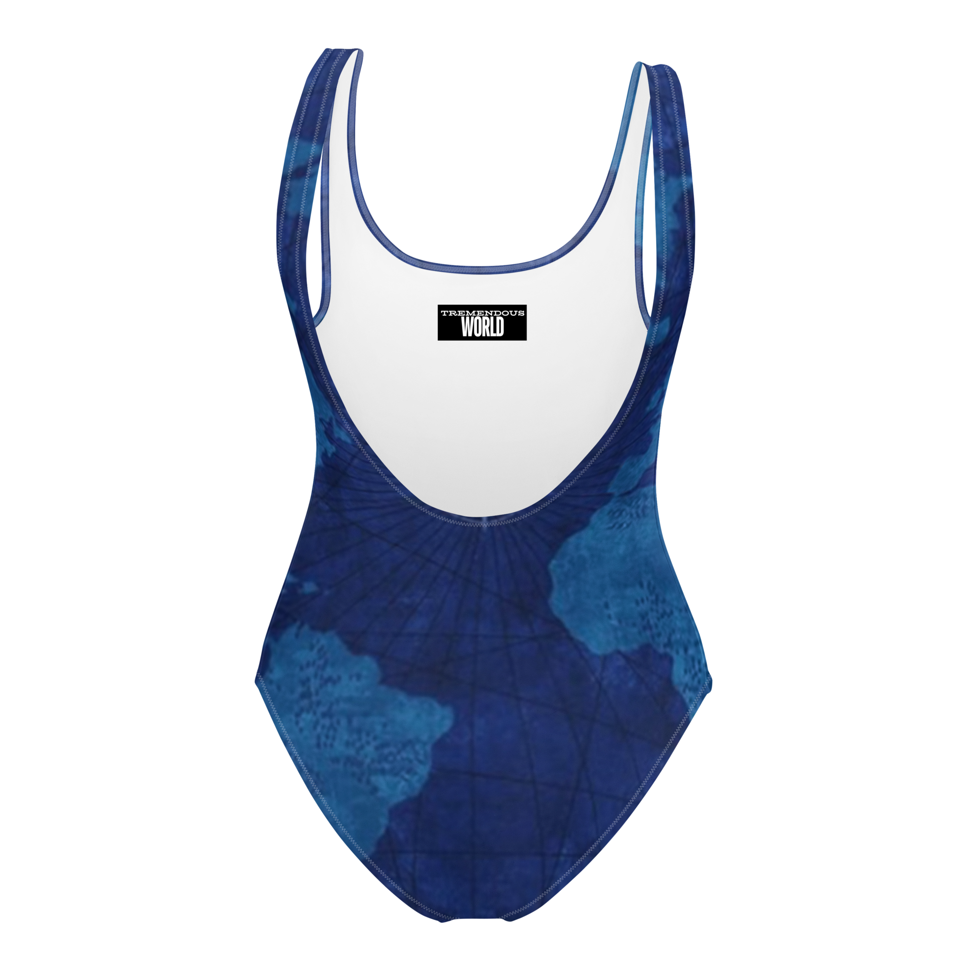 Blue Map One-Piece Swimsuit