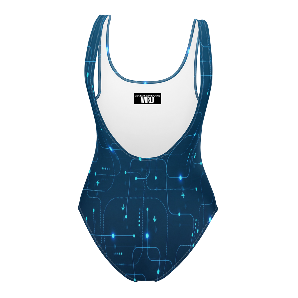 Digital Nexus One-Piece Swimsuit