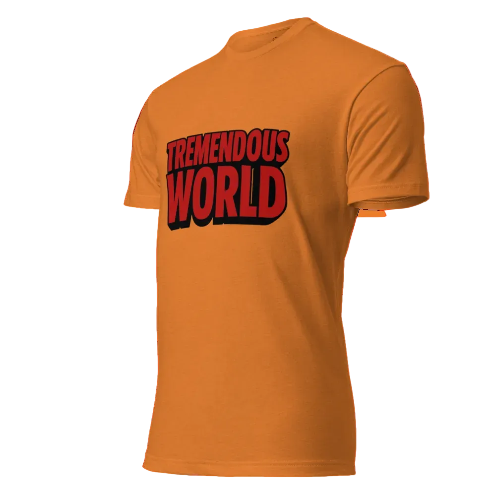 Tremendous World T-Shirt Red & Black Text