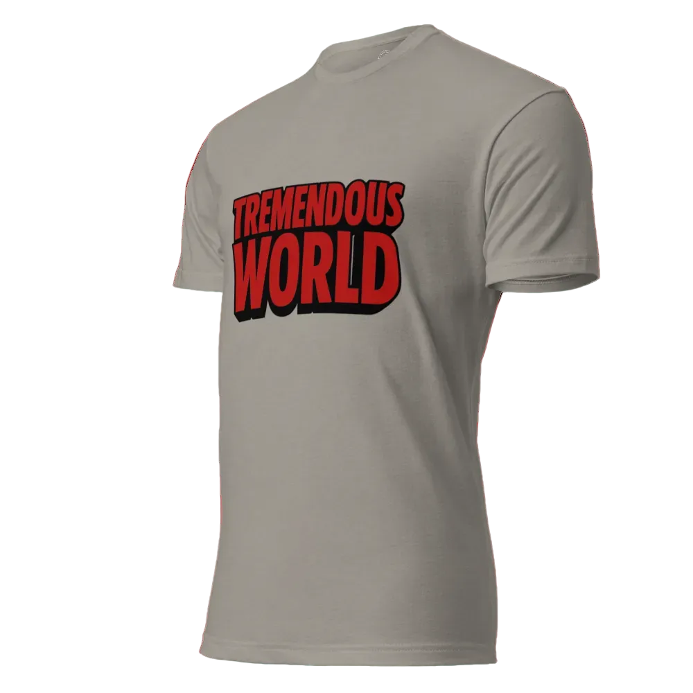 Tremendous World T-Shirt Red & Black Text