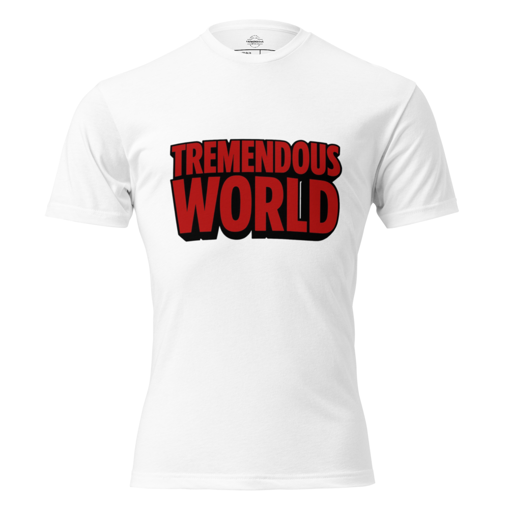 Tremendous World T-Shirt Red & Black Text
