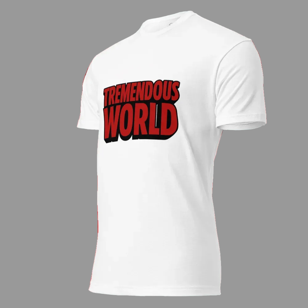 Tremendous World T-Shirt Red & Black Text